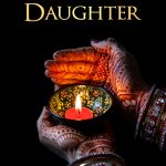 Woman hands with henna holding lit candle isolated on black background with clipping path